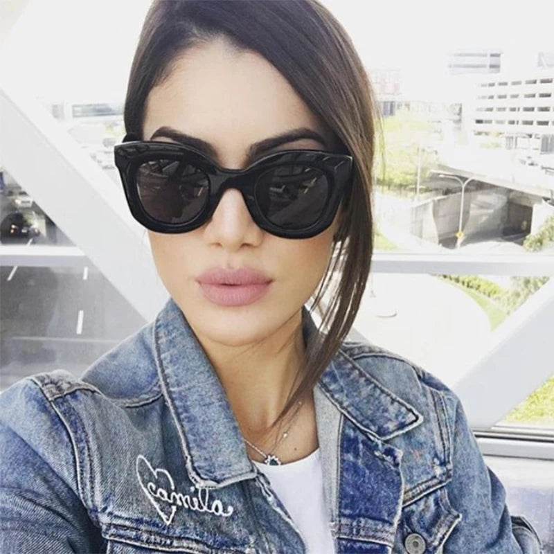 RUOBO Brand Designer Small Rectangle Pythons Grain Sunglasses For Women's Retro Lady Fashion Outdoor Sun Glasses Oculos De Sol