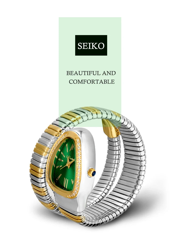 Classic Snake Shape Watch For Women Gold Silver Scaleable Bracelet Womens Watches Bling Diamonds Quartz Ladies Wristwatch