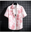 Men and Women's Short-Sleeved Printed Shirt, Casual Beach Clothes, Personality Thin Couple Tops, New