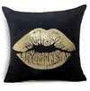 Love Black And White Bronzing Cushion Decorative Pillows Gold Foil Geometric Pillowcase Home Decor Sofa Throw Pillow 17*17inch