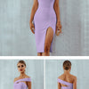 Seamyla 2023 Bandage Dress Sexy White Black Red One Shoulder Bodycon Summer Sleeveless Dress For Women New Celebrity Party Dress
