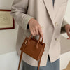 Yogodlns Vintage Mini Crossbody Bag Women PU Leather Small Messenger Bag Elegant Shoulder Bag Designer Handbag Casual Lady Purse