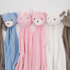 Baby Plush Blankets Stroller Comforter Winter Newborn Bed Sheet Grey Elephants Kid Boy Girl Swaddle Wrap Cobertor Infantil Quilt