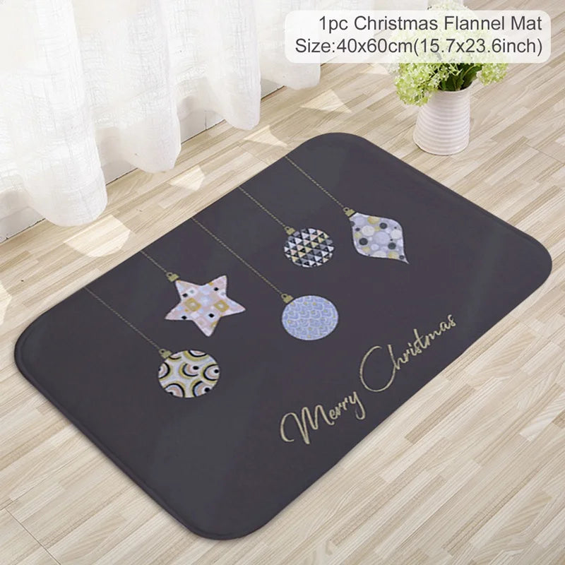 Christmas Door Mat Santa Claus Carpet Marry Christmas Decorations For Home 2024 Xmas Ornament Navidad Natal Gifts New Year 2025
