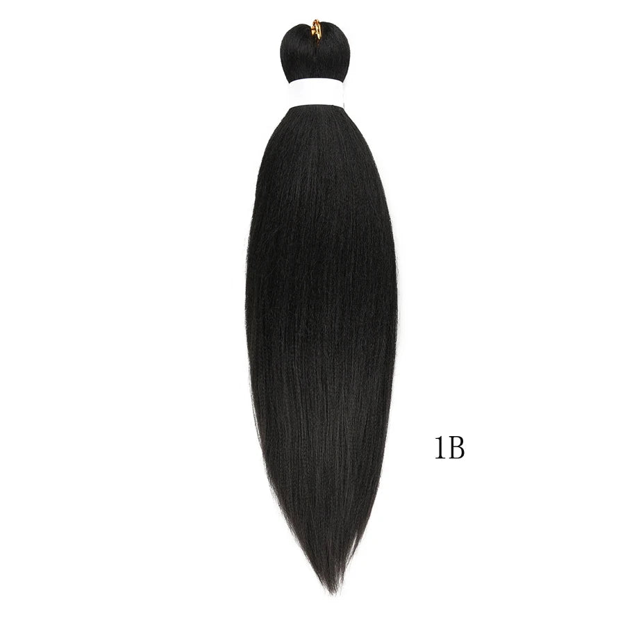Refined Hair Pre stretched EZ Braid Synthetic Ombre Brown Light Brown Braids Extensions Senegal Twist Yaki Straight Crochet Hair