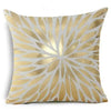 European Classical Bronzing Gold Foil Cushion Decorative Pillow Golden Leaves Home Decor Sofa Throw Pillow Almofadas Decorativas