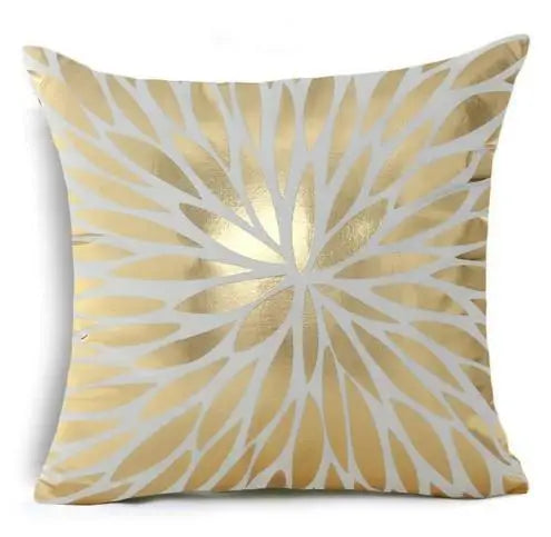 Love Black And White Bronzing Cushion Decorative Pillows Gold Foil Geometric Pillowcase Home Decor Sofa Throw Pillow 17*17inch