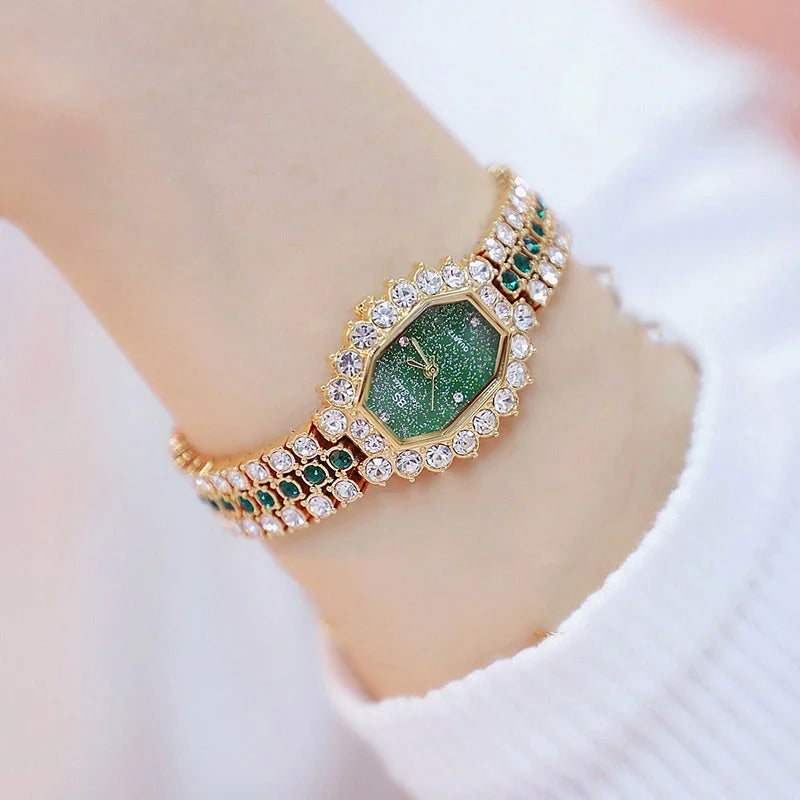 BS Women Watch Famous Luxury Brands Diamond Ladies Wrist Watches Female Small Wristwatch Rose Gold Watch Women Montre Femme 2022