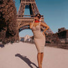 Women Summer Fashion Sexy V Neck Backless Button Red Black White Bodycon Bandage Dress 2022 Designer Evening Party Dress Vestido