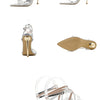 Eilyken Crystal Sexy Women Sandals Metal High Heels Ankle Buckle Strap Gladiator Ladies Pumps Stiletto Nightclub Party Shoes