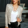 2024 Fashion Sequin Jackets Women Glitter Long Sleeve Short Coats Elegant Spring Outwear Office Ladies Solid  Streetwear Jacket