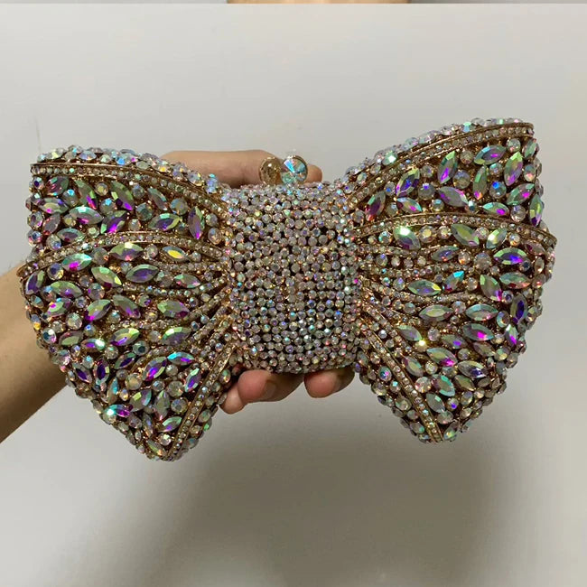 In Stock Lady Diamond Dinner Rhinestone Stone Crystal Women Party Hard Purse Bride Evening Bridal Wedding Hardside Clutch Bag