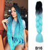 24'' 100G Synthetic Jumbo Braiding Hair Ombre Rainbow Hair Extensions Festival Jumbo Crochet Hair Weaving Box Braids Hairpieces