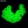 Glowing Synthetic Jumbo Crochet Braids Hair Pure Color Fluorescent Green Shining In Darkness Crochet Braiding Hair Extensions