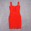 Quality Fuchsia Red Bandage Dress 2023 For Girl SweetHeart Mini Pencil Slim Dress Bodycon XL Purple Black White Party Vestidos