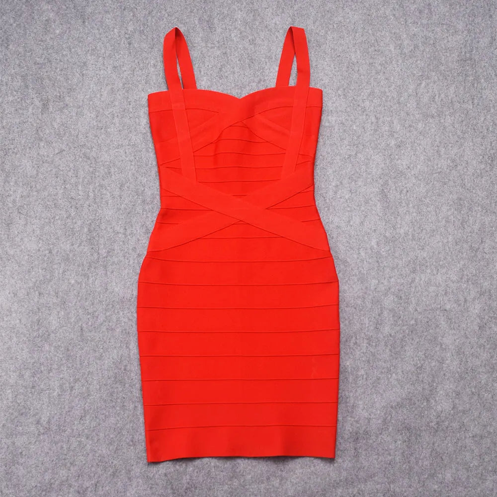 Quality Fuchsia Red Bandage Dress 2023 For Girl SweetHeart Mini Pencil Slim Dress Bodycon XL Purple Black White Party Vestidos