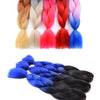 24'' 100G Synthetic Jumbo Braiding Hair Ombre Rainbow Hair Extensions Festival Jumbo Crochet Hair Weaving Box Braids Hairpieces