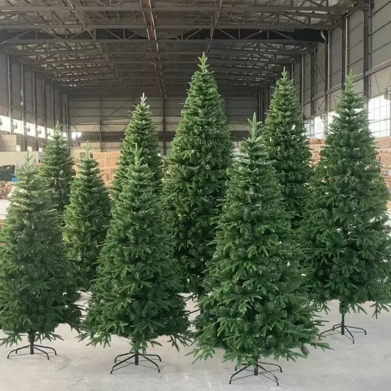 2025 High-End Home Decoration Artificial PE Christmas Tree Superior Quality Standing Base Christmas Decorations