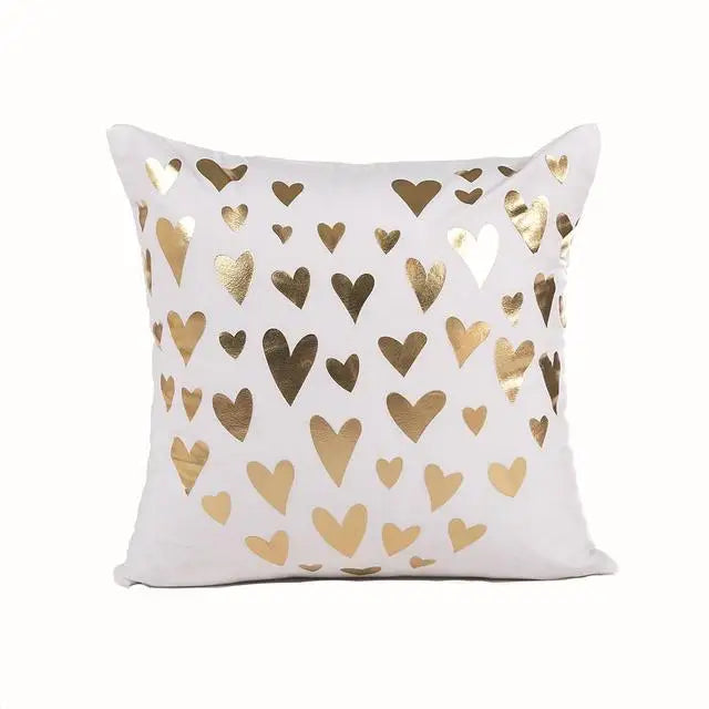 European Classical Bronzing Gold Foil Cushion Decorative Pillow Golden Leaves Home Decor Sofa Throw Pillow Almofadas Decorativas