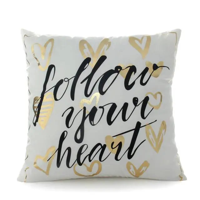 European Classical Bronzing Gold Foil Cushion Decorative Pillow Golden Leaves Home Decor Sofa Throw Pillow Almofadas Decorativas
