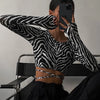 Sexy Backless Lace ups Pullover Tees Women Autumn Black O-neck Slim Longsleeve Short T-Shirt