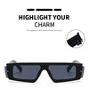 Rimless Square Sunglasses Women Punk Vintage Brand Green Black Shades Sun Glasses Men Trend Female Eyewear Designer Oculos