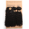 Kinky Curly Bundles With Closure Natural Human Hair Bundles Short Indian Hair Bundles With Circular Closure