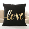Golden Pineapple & Love  Cushion Decorative Pillows Brozing Gold Pillowcase Home Decor Sofa Throw  Pillows 45*45cm Almofada Luxo