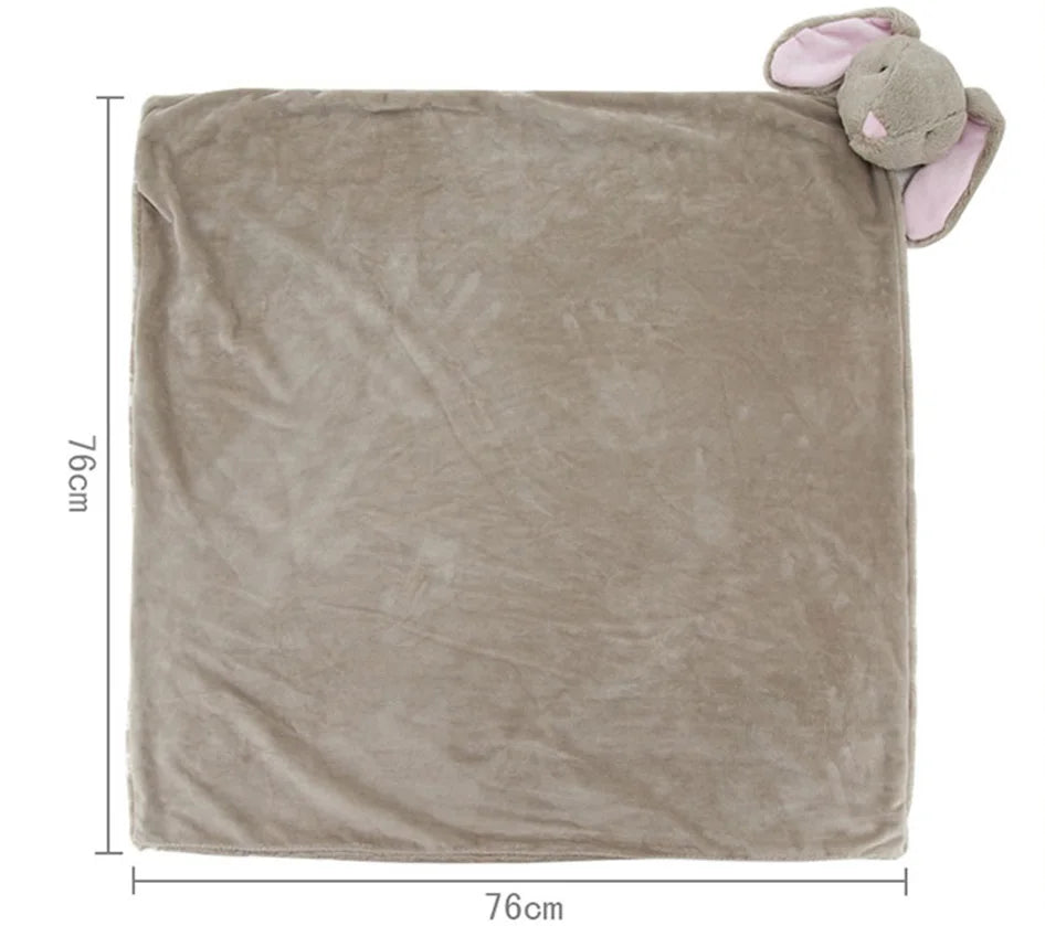 Baby Plush Blankets Stroller Comforter Winter Newborn Bed Sheet Grey Elephants Kid Boy Girl Swaddle Wrap Cobertor Infantil Quilt
