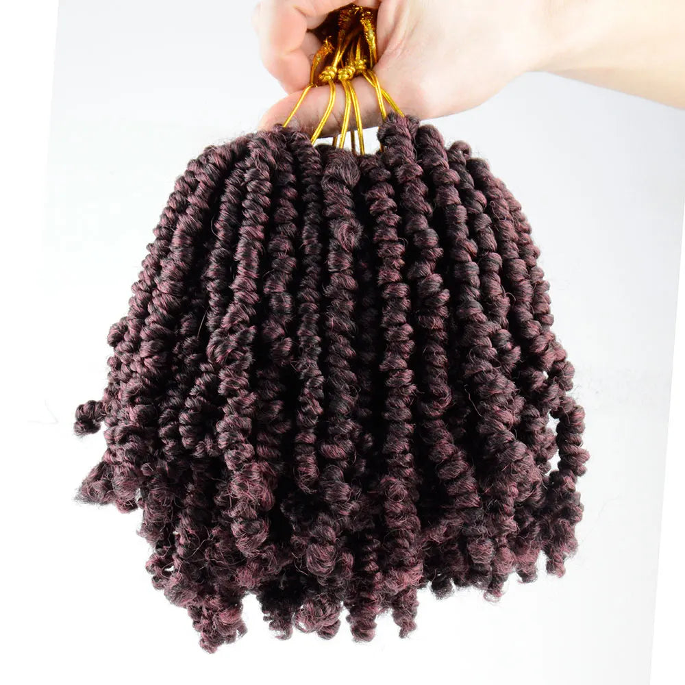 Bob Spring Twist Hair Prelooped Crochet Hair Braids 6 Inch synthetic Short passion twist hair pre twisted By Flyteng
