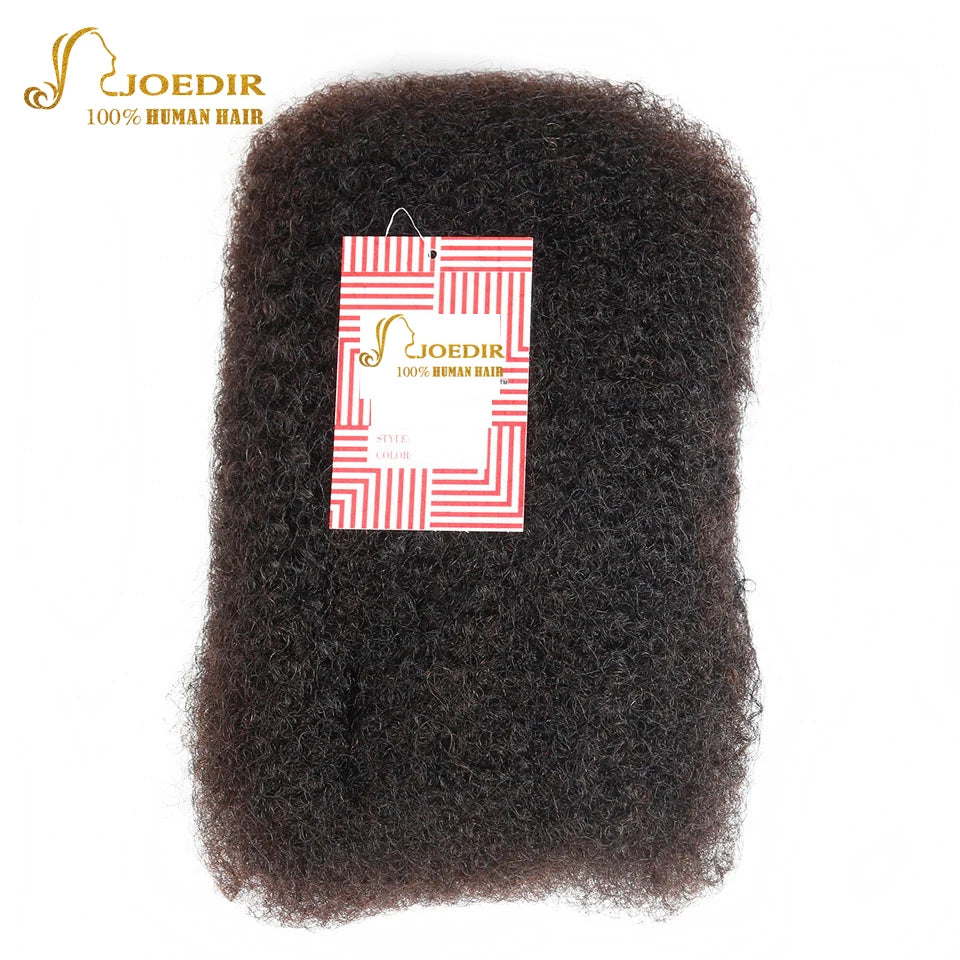 Joedir Brazilian Remy Hair Afro Kinky Curly Bulk Human Hair For Braiding dreadlocks Hair Extensions Crochet Braid hair QVR Hair