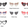 Love Heart Cat Eye Sunglasses Woman Vintage Christmas Gift Black Pink Red Heart Shape Sun Glasses For Woman Uv400