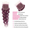HairUGo Brazilian 99J 4x4 Straight Hair Closure 4*4 Lace Closure 10''-20'' 100% Human Hair Lace Closure With Baby Hair Remy Hair