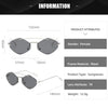 Rimless Diamond Sunglasses Square Women Men Retro Sun Glasses Brand Designer Eyewear UV400 Shades Oculos Female Gafas