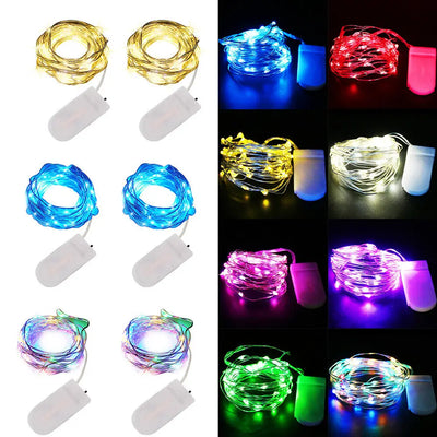 20 40LEDs Copper Wire Fairy Lights Battery Operated LED String Lights Party Wedding Indoor Christmas Decoration Garland Lights