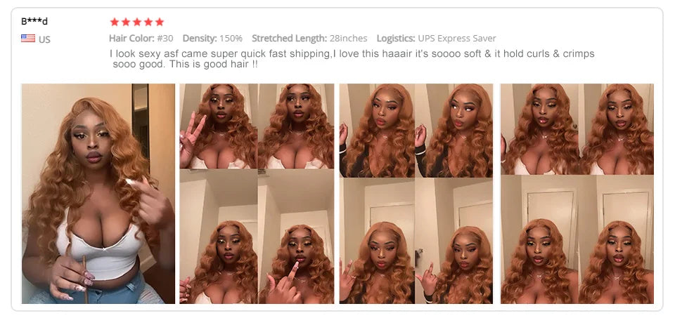 13X6 Ginger Blonde Lace Front Human Hair Wigs Red Burgundy 13x4 Body Wave Transparent HD Lace Frontal Wig Brown Lace Front Wig