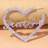 Stonefans Aesthetic Letter Earrings Designer Luxury for Women 2021 Fahsion Jewelry Rhinestone Designer Piercing Heart Earrings