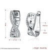 DOTEFFIL 925 Sterling Silver Classic AAA Zircon Earrings Fashion For Woman Wedding Engagement Party Gift Jewelry