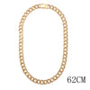 Caraquet Punk Hip Hop Cuban Link Chain Choker Necklace Iced Out Rapper Crystal Necklace Fashion Bling Rhinestone Jewelry Gift