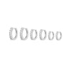 CRMYA Gold Silver Filled 16mm 14mm 12mm Flower Higgle Earring CZ Zircon Hoop Earrings For Women Girls Jewelry Wholesale