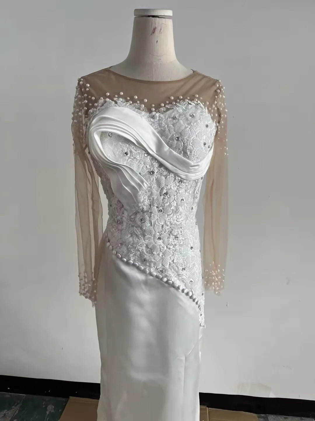 New Foreign Trade Wedding Dress Wholesale African Cross-border Bride Wedding Mermaid Lace Custom