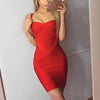 2025 New Women Sexy Spaghetti Strap Rayon HL Elastic Celebrity Bandage Dress Bodycon Mini Club Evening Party Dresses Drop Ship