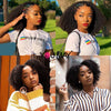 4B 4C Afro Kinky Curly Clip In Human Hair Extensions 100% Mongolian Virgin Hair Human Natural Black Clip Ins Afro Bundle YouMay