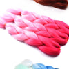 24'' 100G Synthetic Jumbo Braiding Hair Ombre Rainbow Hair Extensions Festival Jumbo Crochet Hair Weaving Box Braids Hairpieces