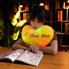 1pc 35CM Glowing Heart Shaped Plush Pillow Stuffed Decorate I LOVE U Colorful Luminous Toy Kids Companion Present Lovers Gift