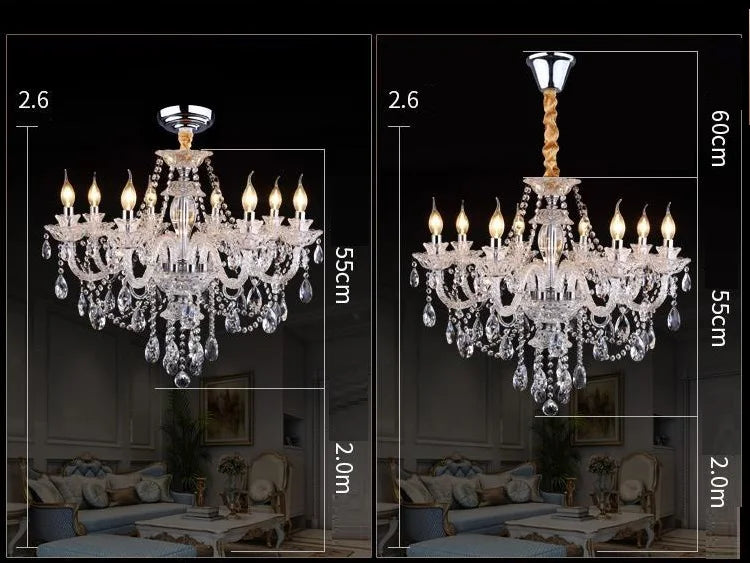 Luxury New K9 Modern Crystal Lustres De Cristal Lamps Chandeliers AC110V/220V Home Decoration Lighting Fixture for Living Room