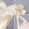 BEAUKEY Sexy Short Metalic HL Bandage Crop Top Women Vest Gold Silver  XL Camis Bodycon Club Party Tank Top  Wholesale