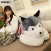 50-120cm Giant Dog Plush Toys Soft Stuffed Husky Long Pillow Cartoon Animal Doll Sleeping Cushion Home Bed Decor Kids Baby Gift