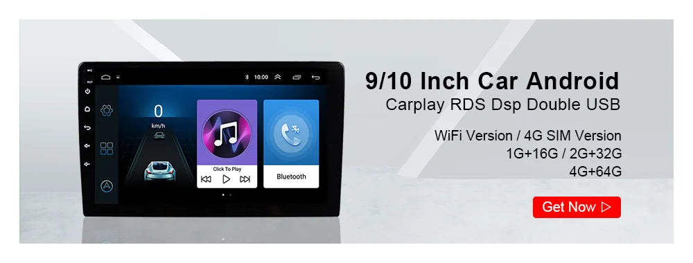 LEHX 7" 2Din MP5 Video Carplay & 4Core Android 14 Car Radio Audio Androidauto Carplay 4G GPS WIFI Automotive Multimedia Player