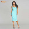 New 2024 Women Sexy Celebrity Midi Red White HL Elastic Bandage Dress Spaghetti Strap Club Bodycon Party Dress Wholesale HL434